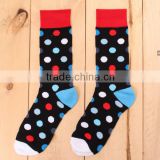 Taiwan Manufacturer Colorful Dots Funny Pattern Unisex Socks