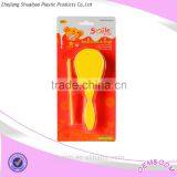 Yellow Plastic Print Baby Hair Brush Comb Set