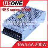 Hot Sale 200w 36v 5.6a Switching Power Supply CE Factory Price NES-200-36