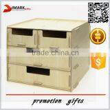 Wooden Filing Storage 3 or 4 Drawer Cabinet on Top of Desk