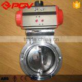 Ss304 Sanitary Vacuum Pneumatic Butterfly Valve thumbnail-1