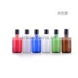 Empty Cosmetic Bottle Fancy Lotion Plastic Pump Bottle With Black Disc Cap