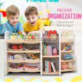 Movable Plastic Children's Bookshelf Kids Furniture Bookcase/toy Storage Shelf thumbnail-1