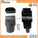 Black OBD2 Connector J1962 Male Plug With Enclosure and Cable Relief