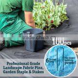 6-Inch Garden Landscape Staples Stakes Pins. U-Tyoe Nail. thumbnail-4