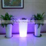 Big Plastic LED Flower Pot Light Color Changing Luminous Floor Vase For Garden Living Room Bedroom Dining Room Decoration Pots thumbnail-1