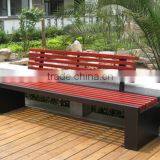 Modern Outdoor Furniture,Wooden Long Bench In Park thumbnail-4