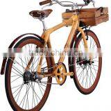 Eco-friendly 3-Speed Original Bamboo White Joint City Bicycle thumbnail-1