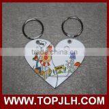 Sublimation Wood Cheap Custom Printed Heart Shaped Keychain thumbnail-4