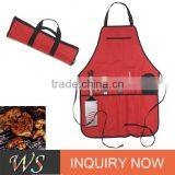 WS-BQ01 Outdoor Stainless Steel Grill Bbq Tool Set With Apron Portable Bag thumbnail-1