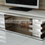 Luxury Modern Stainless Steel Dining Table and Chairs AH066 thumbnail-3