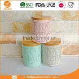 BRR0214 Customized Design Powder Coating Canister Sets With Wooden Lid thumbnail-6
