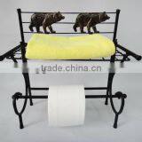 Animal Design Metal Towel Holder Bathroom Tissue Towel Rack thumbnail-1