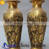 Wholesale Elegant Antique Bronze Buddha Statue Twin Vase NTBF-FL033L