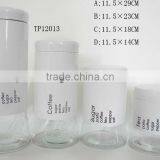 White Plastic Sleeves Cylinder Glass Storage Canister thumbnail-1