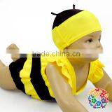 Toddler Children Lovely Bee 2Pcs Swimsuit Black And Yellow Stripe Kids Swimwear thumbnail-5