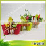 Bright Colors Newly Design Garden Decor Metal Hanging Flower Pot thumbnail-1
