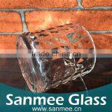 Hot Selling Diamond Pattern Glass Candle Holder thumbnail-2