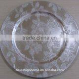 SILVER FOIL PP PLASTIC CHARGER PLATE thumbnail-1