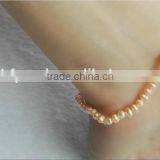 3-4mm Pink Baroque Freshwater Pearl Bracelet thumbnail-3
