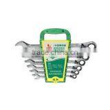 7PCS MIRROR SURFACE DOUBLE DIRECTION RATCHET 2-PURPOSE SPANNER SET(CR-V) thumbnail-1