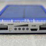 8000mAh Rectangle Shape Solar Panel Power Bank With Lights thumbnail-2