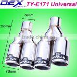 High Quality Auto Part Stainless Steel 304 and Carbon Fiber Universal Double Exhaust Tip thumbnail-2