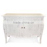 Buffet Console Bombay 2 Door White Distressed Mahogany Wood Furniture thumbnail-4