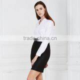 100% Cotton Long Sleeve Ladies Office Uniform Shirts Dress Shirts Slim Fit Shirts White Shirts thumbnail-2