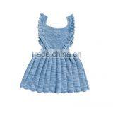 Wholesale Baby Girl Boutique Frocks Newborn Princess Knitted Romper Dress thumbnail-3