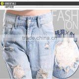 2016 New Fashion Women Slim Jeans Blue Jeans Female Stretch Pencil Jeans Female Hole thumbnail-4