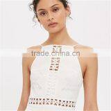 2017 Wholesale Top Design Crochet Trim Tight Mini Dress for Ladies thumbnail-3