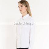 Concealed Button Fastening Straight Cut Classic Collar Poplin Shirt thumbnail-2