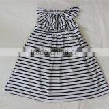Hot Selling Baby Girls Clothing Boutique Dress Images New Designs Stripes Dress thumbnail-2