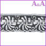 Swimming Wear Use Black Embroidery Organza Ribbon Lace thumbnail-5
