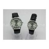Alloy Leather Strap Couple Wrist Watches Analog Quartz Watch Sunray Dial 60 Second Disc thumbnail-1
