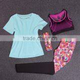 Best Seller Yoga Tops+Bra+Leggings+Headband 4PCS Sports Outfit thumbnail-3