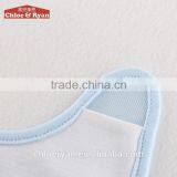 Top Quality Boutique Cute Fancy Plain Blue Cotton Waterproof Baby Bib Manufacturer thumbnail-4