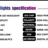 Factory Manufacturer LED Headlight High Beam H4 120W Auto Head Lights Adjustable Socket thumbnail-2