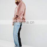 Custom Wholesale Blank Pullover Nude Oversized Hoodie For Women thumbnail-3