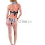 Hot Size Small Denim/Black/PolkaDots Swimsuit thumbnail-3