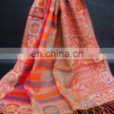 (Super Deal) 100% Wool Jacquard Shawls