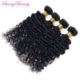 Natural Remy Human Hair Weaving Bundles Deep Curly Hair Extensions thumbnail-2