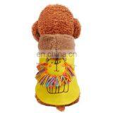 Pet Dog Simba Lion King Puppy Yellow Hoodie Woolen Cloth Clothes Tassel thumbnail-2