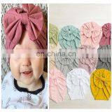 0-4Years Cotton Hair Bow Knot Kids Baby Infant Turban Hat Big Ear Knot Toddler Beanie Caps Headwraps Birthday Gift Photo Props thumbnail-3