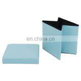 RTS Printing PVC Folding Stool Storage Ottoman for Bedroom Room Optional Color for Bedroom thumbnail-5
