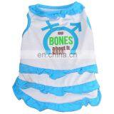 12" Plain Blue China Pet Products Dog Dress Pet Products Soft Pet Clothes Summer thumbnail-1