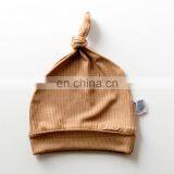 Ribbed Fabric Newborn Baby Knotted Winter Hat thumbnail-2