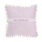 Pink Stripe Printed Cute Colorful Pompom Home Indoor Decorative Throw Pillows/cushion thumbnail-3