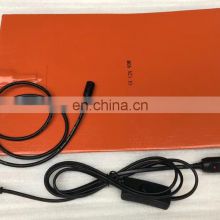 Electric black flexible rubber heating element 400x350mm silicone pad heater
